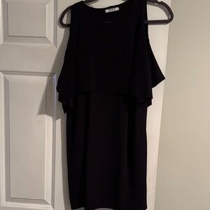 Zara Black Layered Mini Dress